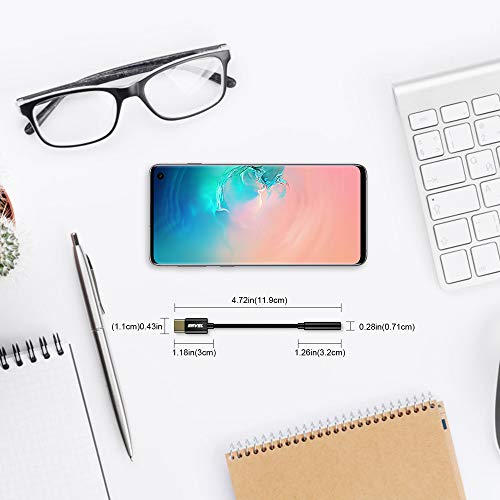 USB C naar 3,5 mm jackadapter, USB C hoofdtelefoonadapter Type C naar 3,5 mm Audio Aux DAC-chipkabel Compatibel met… - Afbeelding 7