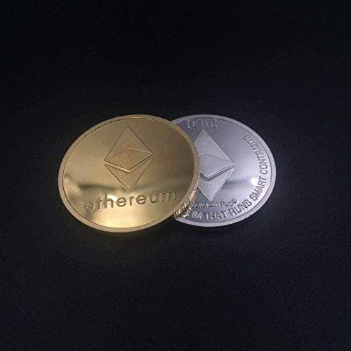 image for SUNYUANYI Gold Silver Plated Ethereum Coin Replica Art Collection Gift