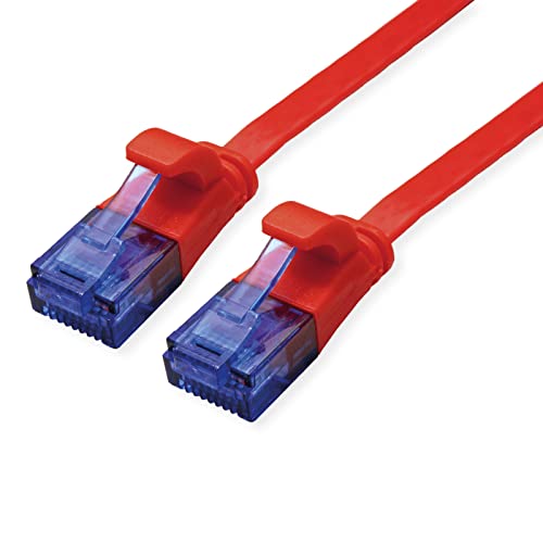 VALUE Patch Cable Cat.6A (Class EA) UTP Extra Flat Red 1m, 1 m