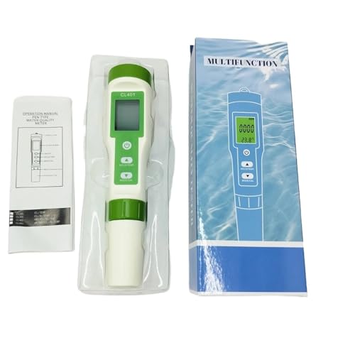 Probador de agua, Medidor de cloro libre 4 en 1, medidor portátil, medición CL, H2, ORP, temperatura y monitoreo residual
