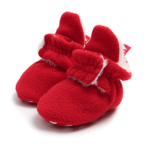 myppgg Baby Boy Girl Fleece Booties Newborn Cozy Winter Warm Socks Toddler Non-Slip Soft Sole Crib Shoes…4