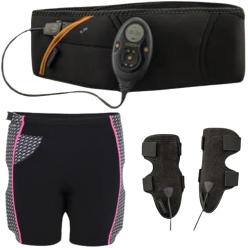Slendertone Pour femmes ceinture abdominale, short et brassards tonifiants, Polyuréthane, Noir, 69 - 119 cm, 27 - 47 cm, 34 - 40