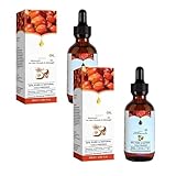 Arganöl Nährendes Haaröl, Arganöl Haare Intensivpflege Für Trockenes Haar Und Kopfhaut Gegen Spliss Und Frizz Mit Natürlichen Ölen Für volleres Und Kräftigeres Haar Praktischer Tropfer 60ml (2PCS)