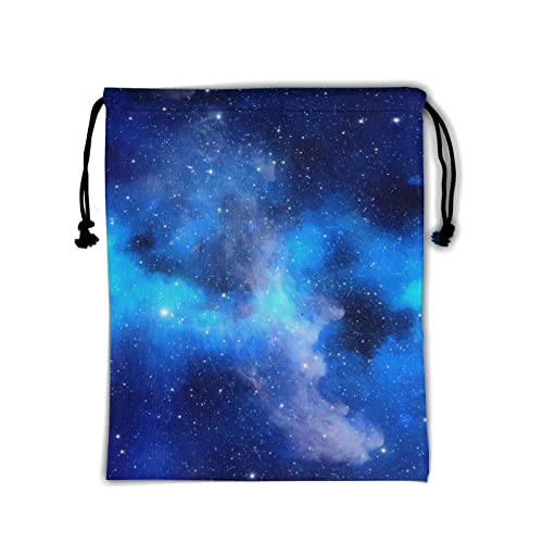 Image of Navy Galaxy Grip Bag - Blue Stars Gymnastics Grip Bag Cute Nebula Star Gym Drawstring Storage Bags