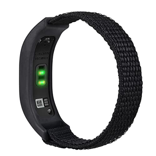 Bracelet pour Garmin Vivosmart 4 nylon noir anti-irritation