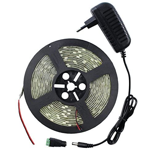 KTM Healthcare® red : LED Strip 5050 fiexible light DC 12V 30Led/m LED Ribbon tape Decoration Lights + 2A Power Adapter Supply EU/US/AU/UK