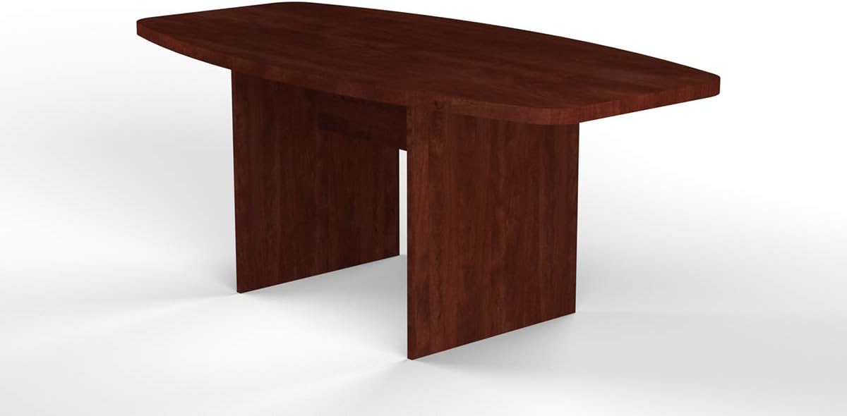 72-Inch Boat Shaped Conference Table - Cognac : Office Products