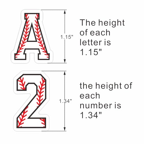 image for Druibof 216 PCS 4 Sheets Letters Numbers Baseball Softball Helmet Stic