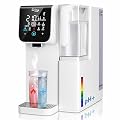 iSpring RCD100HCW Alkaline Hot & Cold Countertop Reverse Osmosis System, White, Remineralization RO Water Filter Dispenser, 9 Temperature & 6 Dispensing Volume Options, TDS & Filter Life Monitor