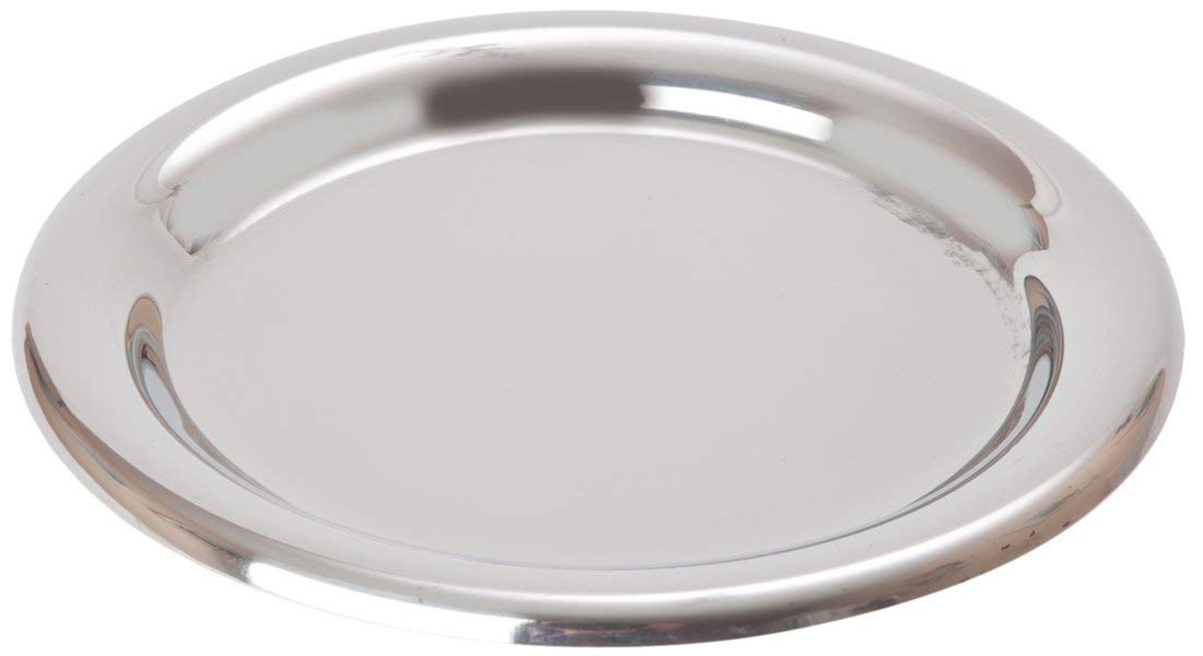 We Can Source It Ltd - Round Stainless Steel Tip Trays 14cm – Durable Bill Presenter with Polished Finish – Ideal for Bars, Restaurants, Hotels – Easy to Clean Serving Tray - Pack of 1