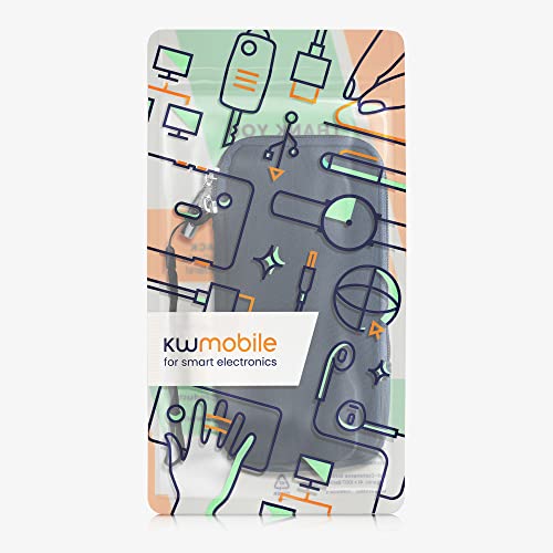 Kwmobile Neoprene Phone Pouch Size Xxl - 7" - Universal Cell Sleeve Mobile Bag With Zipper, Wrist Strap - Navy Blue #TOP6