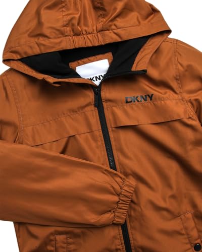 Image of DKNY Boys Fleece Jacket - Water and Wind Resistant Polar Fleece Lined Boys Windbreaker Jacket - Cozy Outerwear Kids Jackets