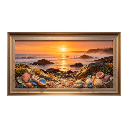 Décoration améliorée avec l'art mural 3D effet réaliste bord de mer