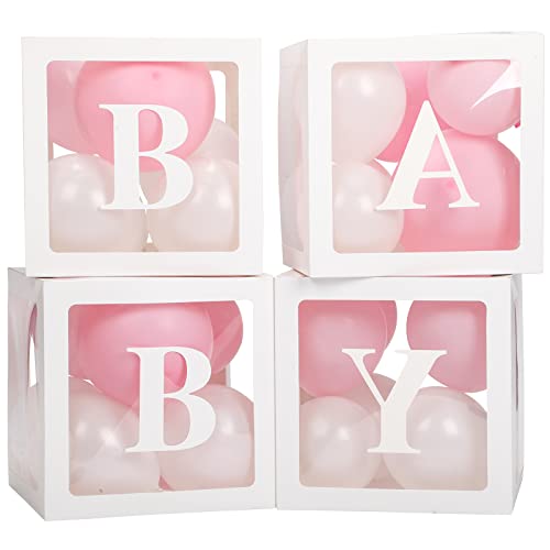 Boîtes bébé Voircoloria lettres 4 transparentes ballons