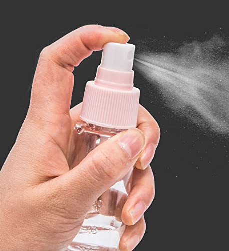 wolpin Plastic Transparent Spray Bottles For Toiletries Empty Refillable Reusable Cosmetic Shampoo, Cream Fine Mist Perfume Spray Bottle With Travel Pouch Bag Set (Set Of 10 Pcs), 30 Milliliter - Image 5