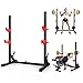 Novhome Support d'haltère, Support pour Barre de Musculation Max 300kg Hauteur et Largeur réglable Squat Rack Barbell Rack pour Fitness Gym