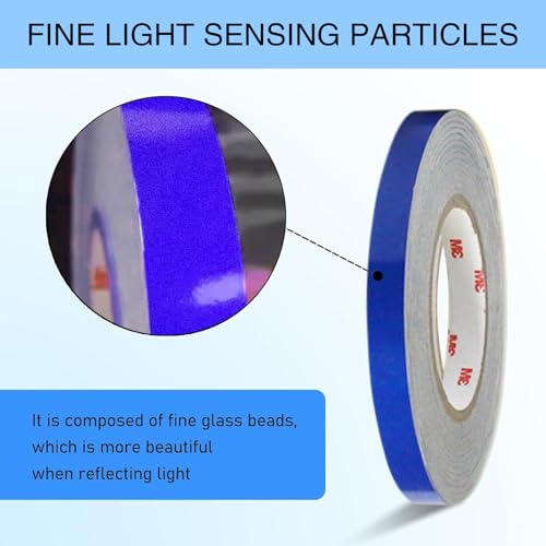 Ugshy UG36 1 Pc 3M Car Body Rim Strips Stickers With Adhesive, 16.4Ft X 0.3In Reflective Waterproof Night Visibility Vehicle Modified Decoration Strip Decals thumb #3