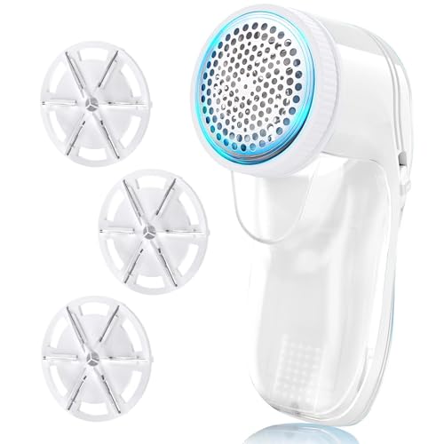 Lint Remover, Bobble Remover for Clothes, Fabric Shaver With 3 Replaceable Blades, Clothes Debobbler, Fabric Shaver for Clothes, Electric Lint Remover for Clothes/Bedding/Furniture, Clothes Defuzzer