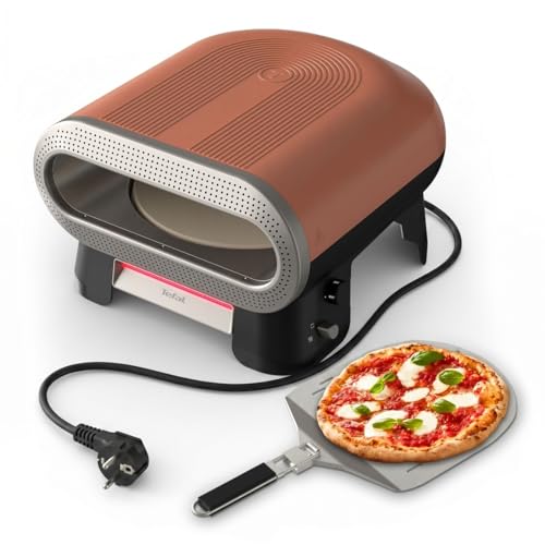 Tefal Pizza Pronto Four à Pizza Électrique d'Extérieur 2600W avec Pierre Rotative Automatique Cuisson 3 minutes Pizza 30 cm Multifonctions Jusqu'à 400°C 4...