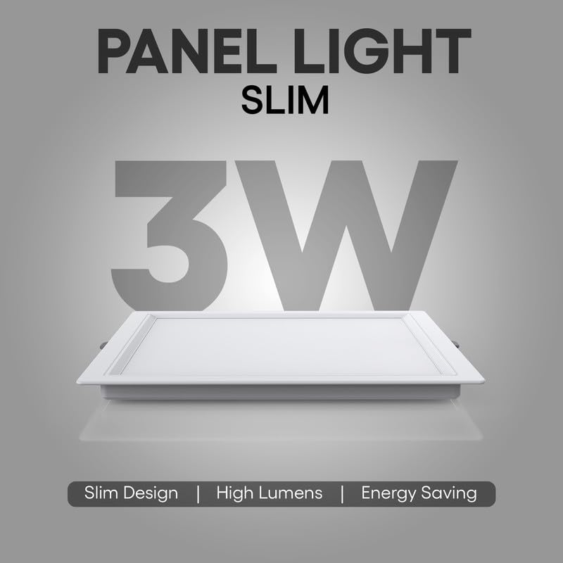 Image of Hi-Fi OLLO 3 watt Downlight for Junction Box | Cool Day White (6500K) |68 mm Cutout| Inbuld Driver| Square Ied Light for Ceiling Pack of2