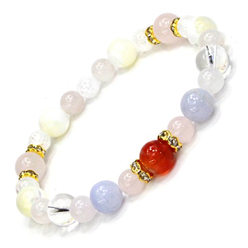 [ ハッピーボム ] ドラゴンアゲート コンビネーション 天然石 パワーストーン ブレスレット 内周17cm