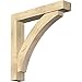Ekena Millwork BKT0604X34X34THR05RDF Thorton Block Rough Sawn Bracket w/Offset Brace, Douglas Fir