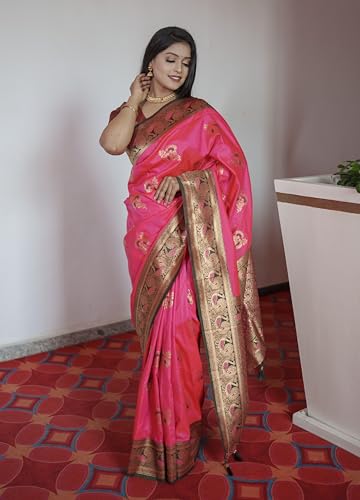 Pandadi Saree pink paithani silk saree – image 4