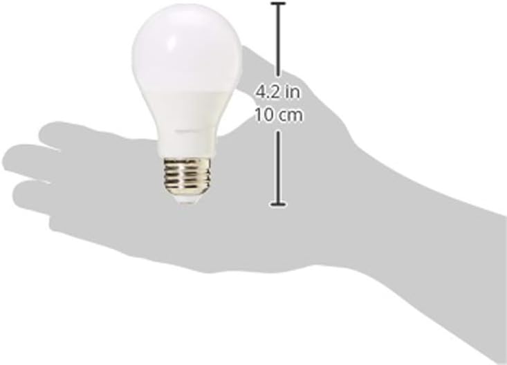 Amazon Basics Commercial Grade 25,000 Hour LED Light Bulb | 75-Watt Equivalent, A19, Daylight, Dimmable, 6-Pack