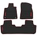 biosp Car Floor Mats for Lexus RX350(5 Seats)2016 2017 2018 2019 Front And Rear Heavy Duty Rubber Liner Set Black Red Vehicle Carpet Custom Fit-All Weather Guard Odorless