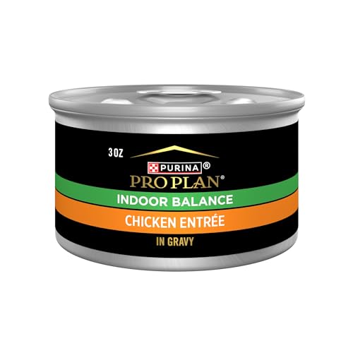 Purina Pro Plan Indoor Balance Chicken Cat Food Wet Entree in Gravy - (Pack of 24) 3 oz. Cans