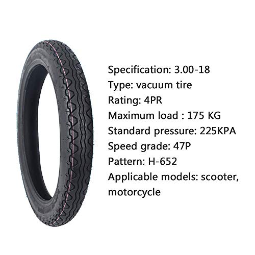 3.00-18 Non-Slip Vacuum Tires, Comfortable and Wear-Resistant, Puncture and Tear Resistant, Motorcycle Wheel Accessories - Image 6