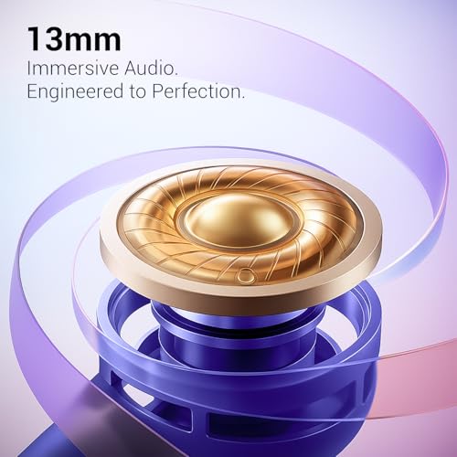 Image of BERTH Airchords Z TWS Earbuds, 40H Playtime, BT 5.4, ENC Mics, 13mm Bass Drivers, 45ms Low Latency, IPX5, Fast Charging, 10min=100min Playback, Gaming Mode, 1-Year Warranty (Blue)