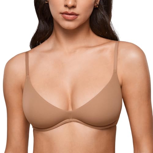 Image of INLYRIC Women's Inbarely Plus Plunge Bra - Unlined Underwire Sexy Demi Balconette Bras