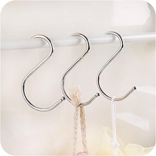 Lysas 20-Pack Round S Shaped Metal, Hooks Hangers for Kitchen, Bathroom, Bedroom and Office - Image 3