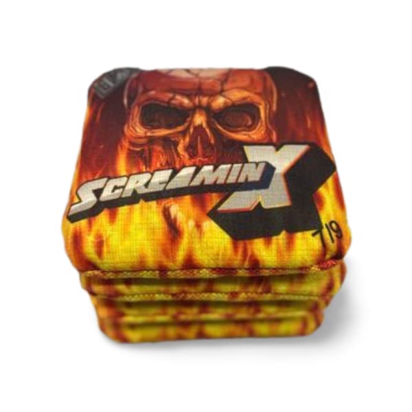 Screamin-X Pro Cornhole Bag - Set of 4 Bags - Used by Top Pros - 100% Hand Made & Made in America