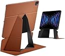 MOFT Tablet Stand for Desk, Leather Folio Adjustable iPad Stand Holder Magnetic Cover with Multiple Viewing Angles, Auto Wake/Sleep, Compatible with iPad Pro 12.9-in 2022/2021/2020 (2023 Version)