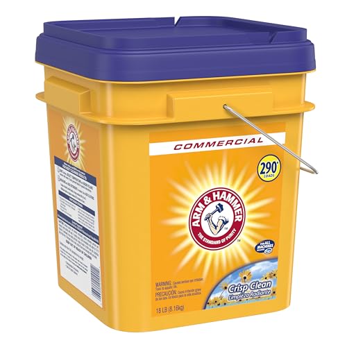 Image of Arm & Hammer, Professional Powder Laundry Detergent, Crisp Clean, 18lb Pail (Pack of 1) 290 Loads