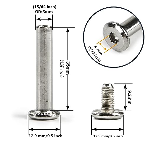 10 peças de rolamentos de skate de reposição em linha Parafusos de patinação OD 6 mm Lâminas de rolo