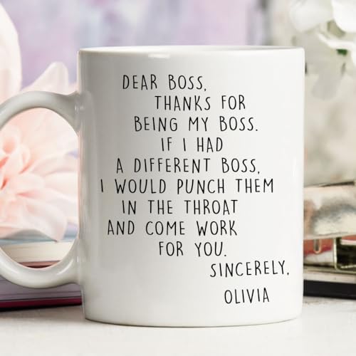 Taza para café Wrappiness Dear Boss, cerámica blanca miniatura 6