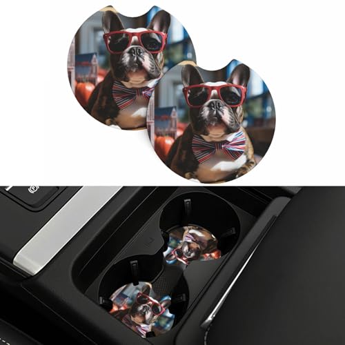 Portavasos para Auto 2 Piezas Antideslizantes Negro miniatura 5
