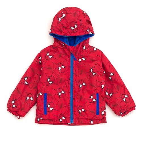 Marvel Spider-Man Zip Up Waterproof Rain Jacket Toddler to Little Kid Sizes (2T - 7)