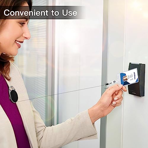 Porte-badge rétractable à clip pivotant 360° Soleebee avec cordon extensible de 63,5 cm