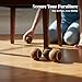JISADER 4 Pieces of Chair Leg Protectors with Tennis Ball Appearance for Living, Brown