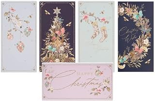 Clintons: Classic Keepsake Box Decorative Christmas Cards, Pack Of 10, 5 Designs, Multi-Colour, 1169902