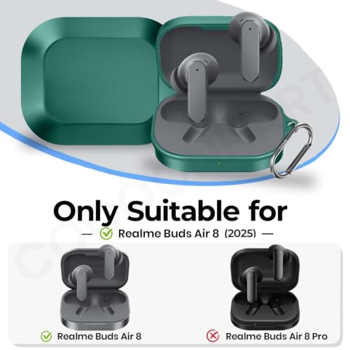 Image of Soft Silicone Case Cover Compatible for Realme Buds Air 8 (Green)