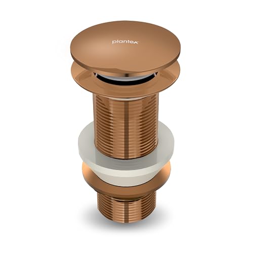 Image of Plantex Waste Coupling for Wash Basin /3 inch Solid Brass Coupling /Full Thread Waste Coupling (PVD Rose Gold -Pack of 1)