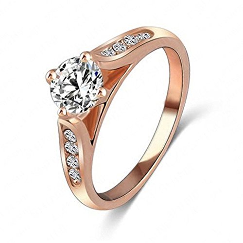 Gemini_mall Elegant Diamond Ring Crystal Rings Wedding Jewelry For Women