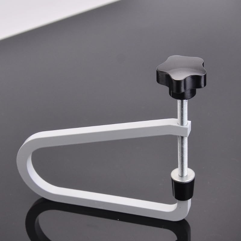 Acoustic Guitar Bridge Clamp Deep Throat C Clamp Cast Steel Luthier Tool Adjustable Pressure Extended Reach Clamp for Guitar Bridge Repair Building Maintenance Use