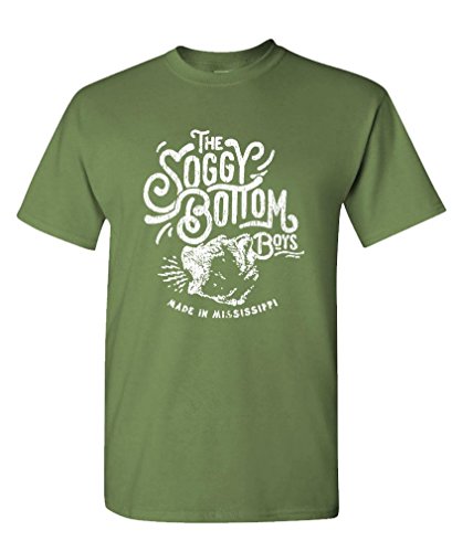 The Soggy Bottom Boys - Movie Novelty - Mens Cotton Tee, XL, Military