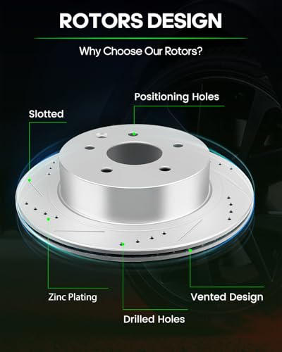 Image of SCITOO Brake Kits Front Rear Brake Rotors Brake Pad:31306;D815;31349;D905 | Fit For INFINITI For I35 2002-2004,For Nissan For Maxima 2002-2003